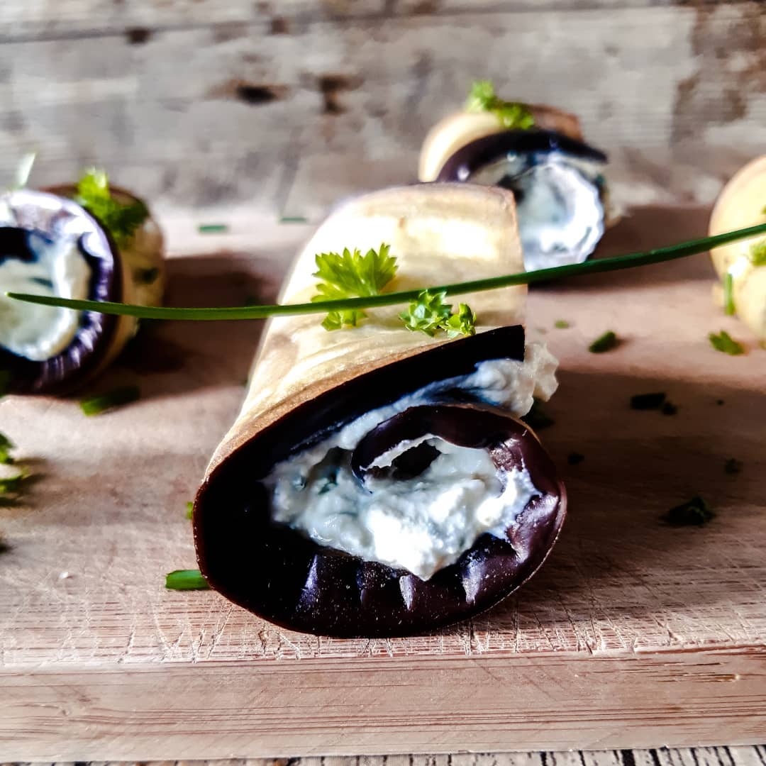 Roulé aubergine ricotta